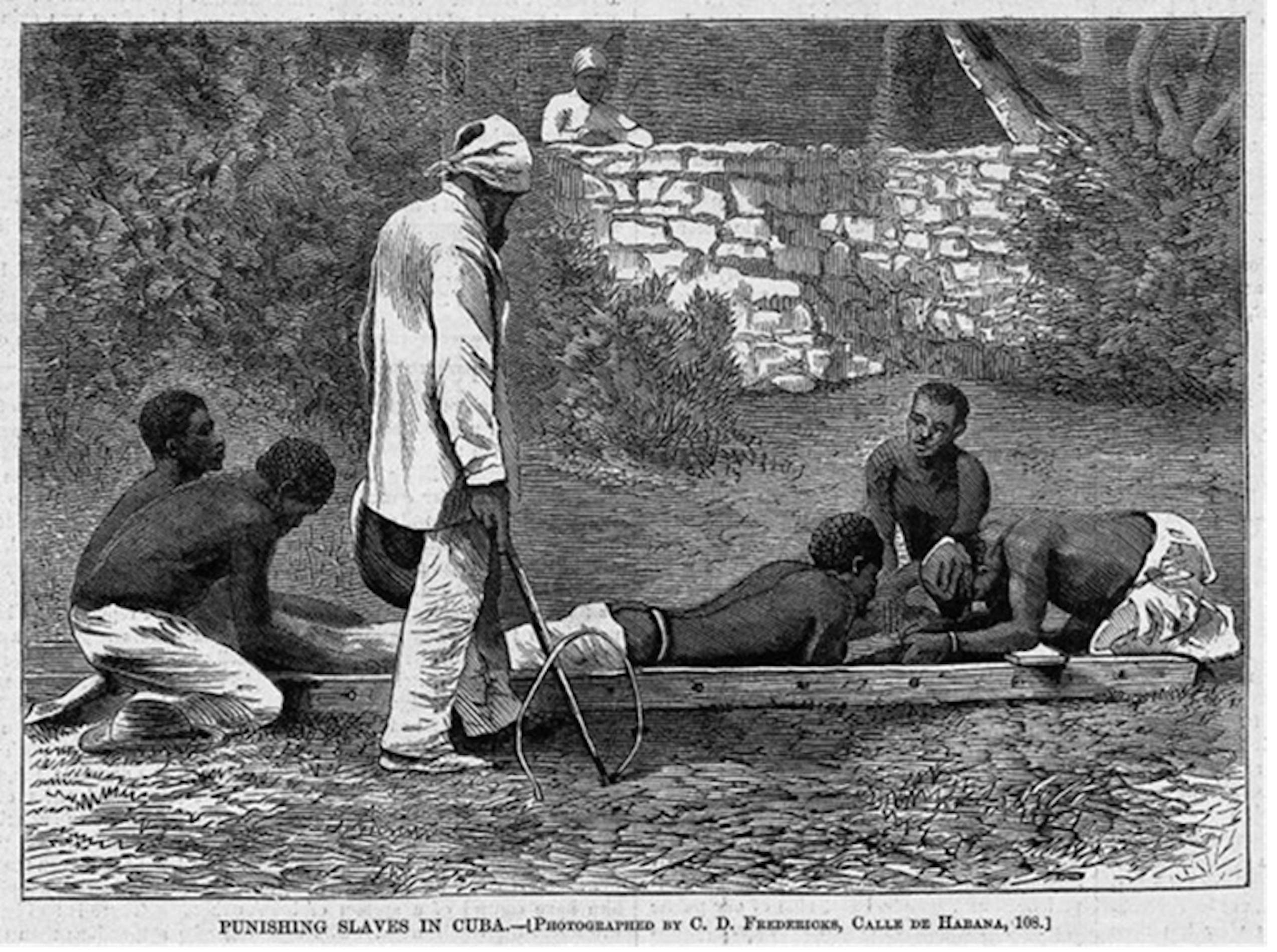 Escena de l'esclavitut a Cuba, a l'epoca de l'afusellament dels estudiants de medicina. Font Wikimedia Commons Escena de l'esclavitut a Cuba, a l'epoca de l'afusellament dels estudiants de medicina. Font Wikimedia Commons