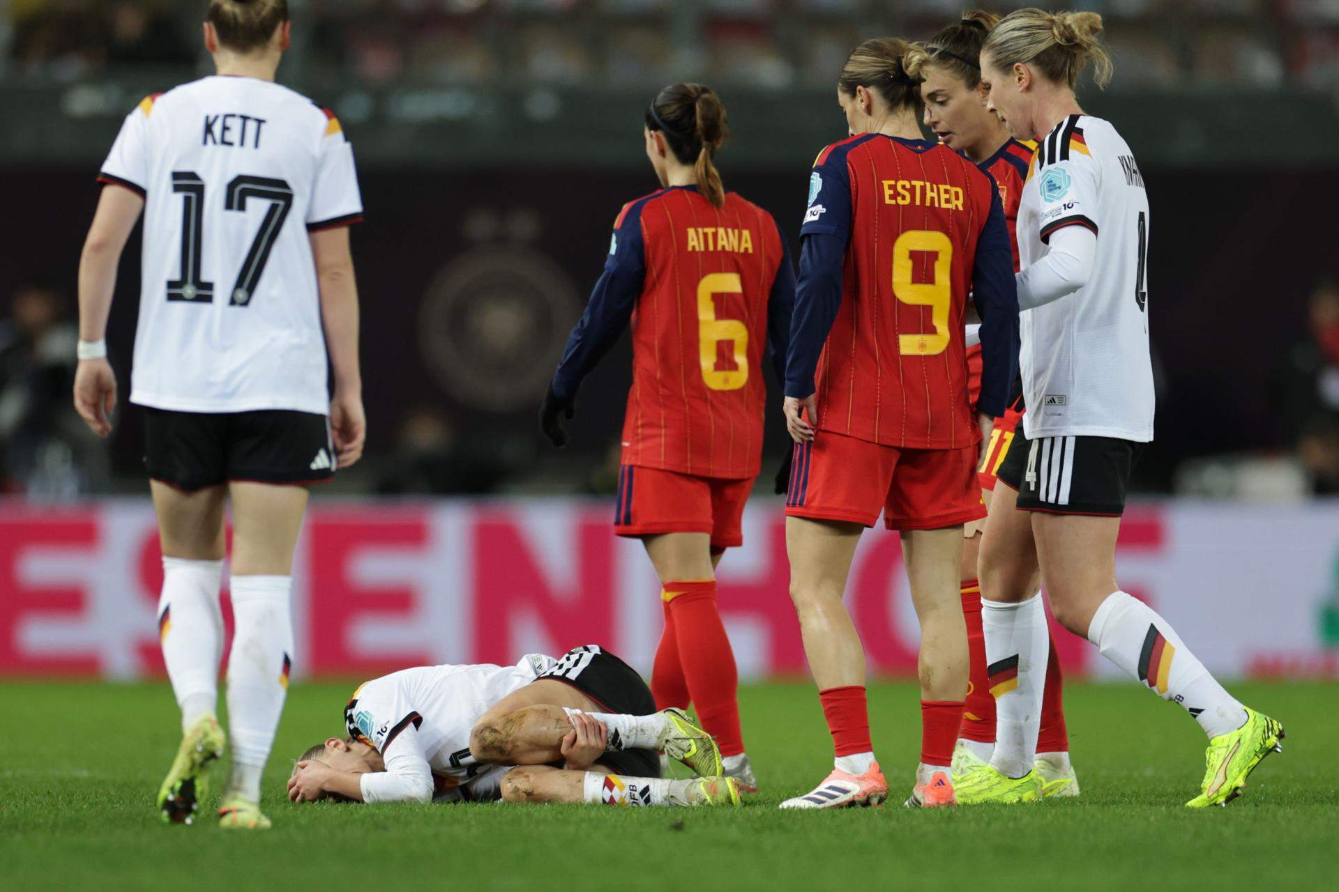 Una Espanya irreconeixible surt viva d'Alemanya en l'anada de la final de la Women's Nations League (0-0)