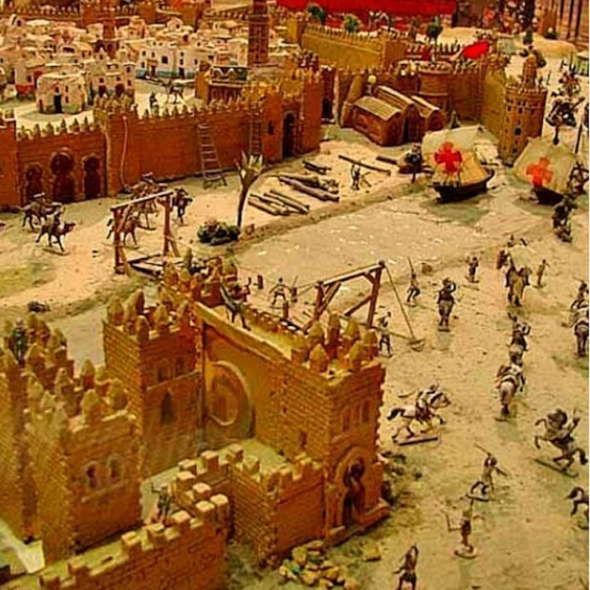 Representació moderna de la conquesta cristiana de Sevilla. Font Museu Maritim de Sevilla Representació moderna de la conquesta cristiana de Sevilla. Font Museu Maritim de Sevilla