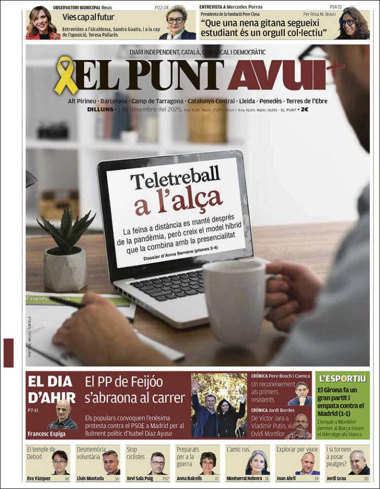 El Punt Avui, 1 desembre 2025 El Punt Avui, 1 desembre 2025