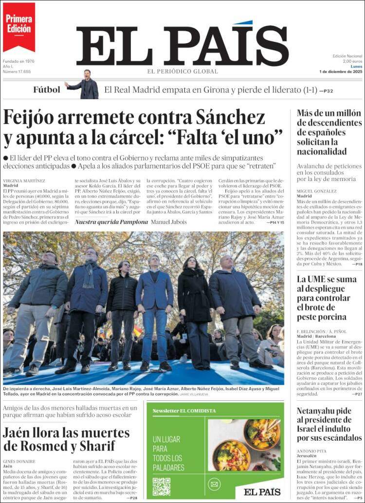 El Pais, 1 desembre 2025 El Pais, 1 desembre 2025