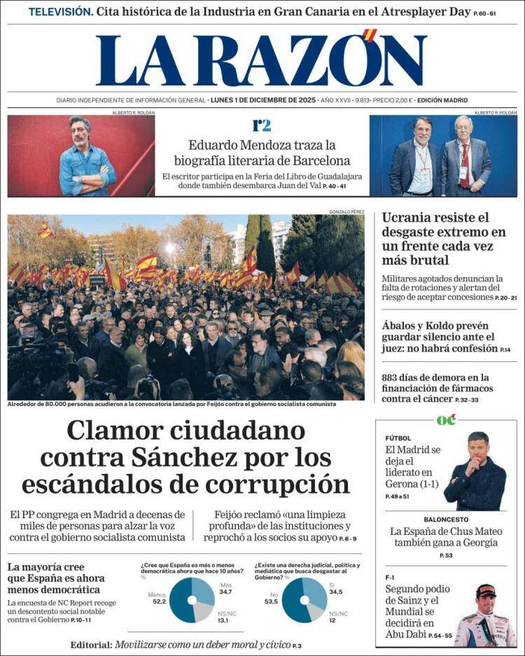 La Razon, 1 desembre 2025 La Razon, 1 desembre 2025