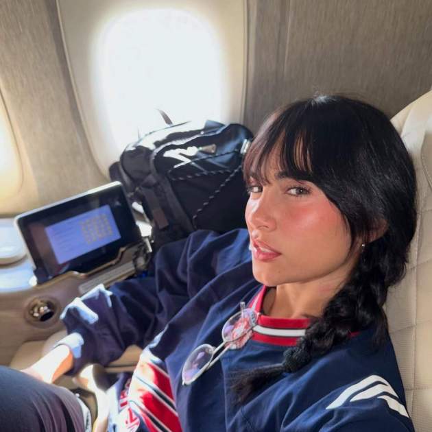 Aitana, selfie avión / Instagram Aitana, selfie avión / Instagram