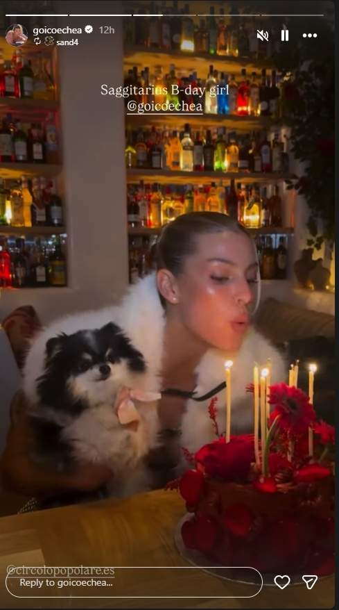 Goicoechea soplando las velas Instagram Goicoechea soplando las velas Instagram