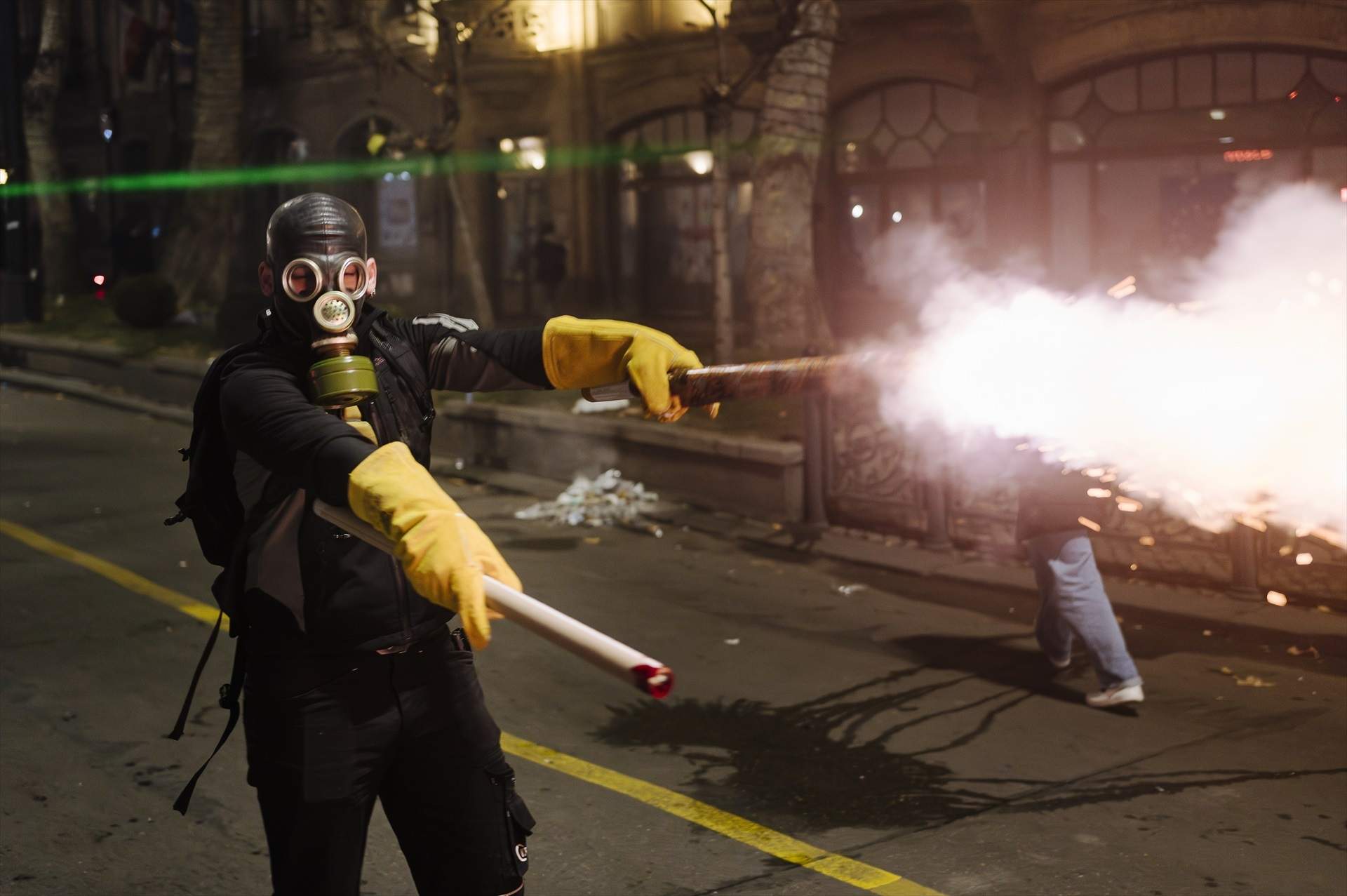 Geòrgia utilitza una arma química de la Primera Guerra Mundial contra manifestants