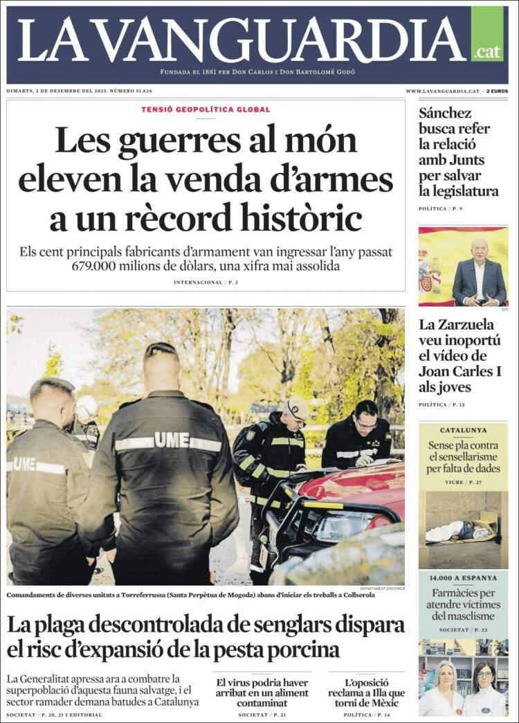 La Vanguardia, 2 desembre 2025 La Vanguardia, 2 desembre 2025