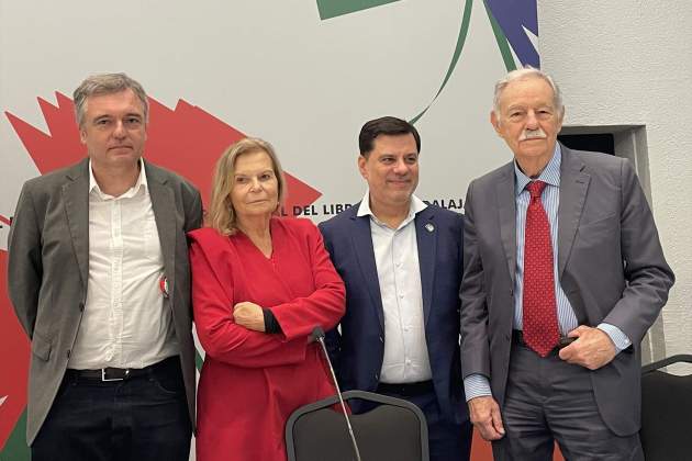 Xavi Ayen, Carme Riera, Jose Calafell i Eduardo Mendoza, homentatge Carmen Balcells FIL Guadalajara