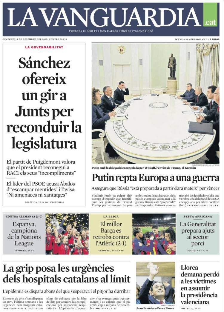 La Vanguardia, 3 desembre 2025