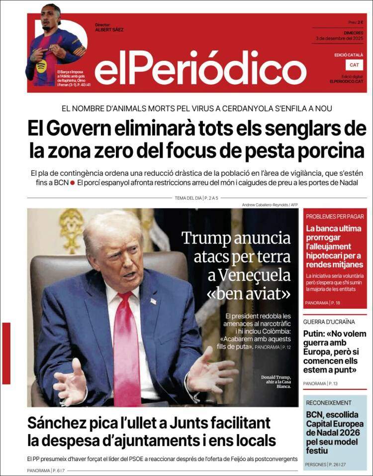 El Periodico, 3 desembre 2025