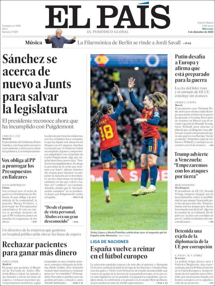 El Pais, 3 desembre 2025