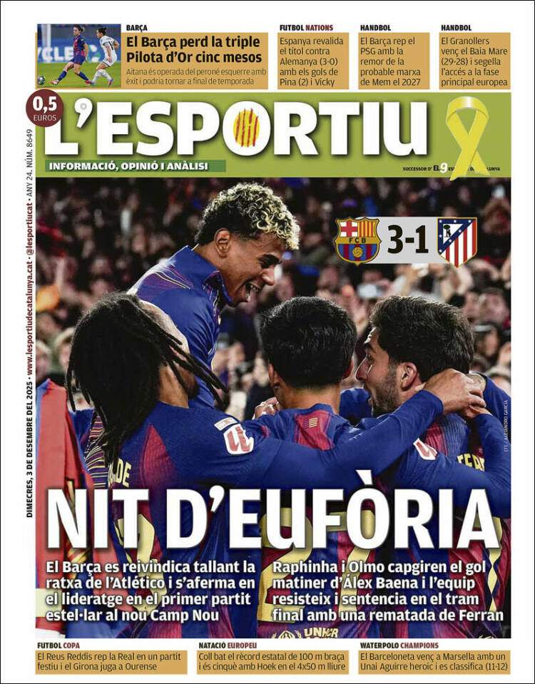 Portada l'Esportiu Portada l'Esportiu