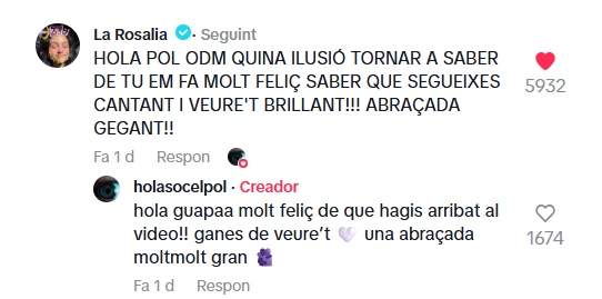 La reacción de Rosalía al volver a conocer a Pol / TikTok