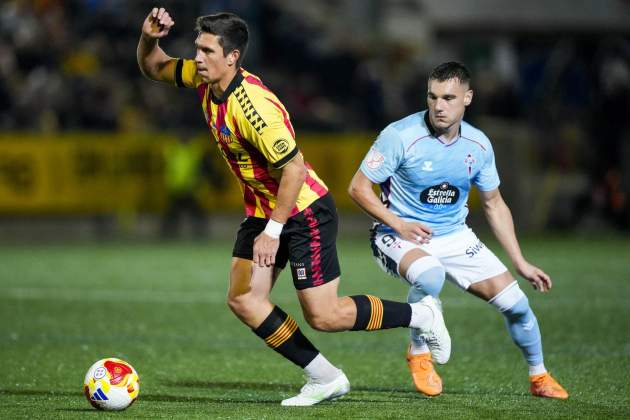 Ferran Jutglà, durante el Sant Andreu - Celta de Copa / Foto: EFE