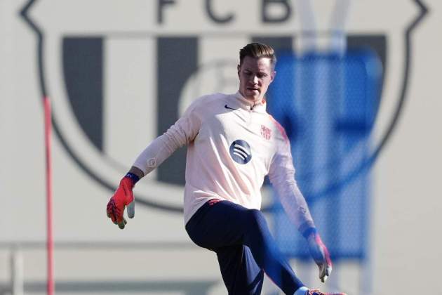 Marc Andre Ter Stegen entrenamiento Barca Marc Andre Ter Stegen entrenamiento Barca