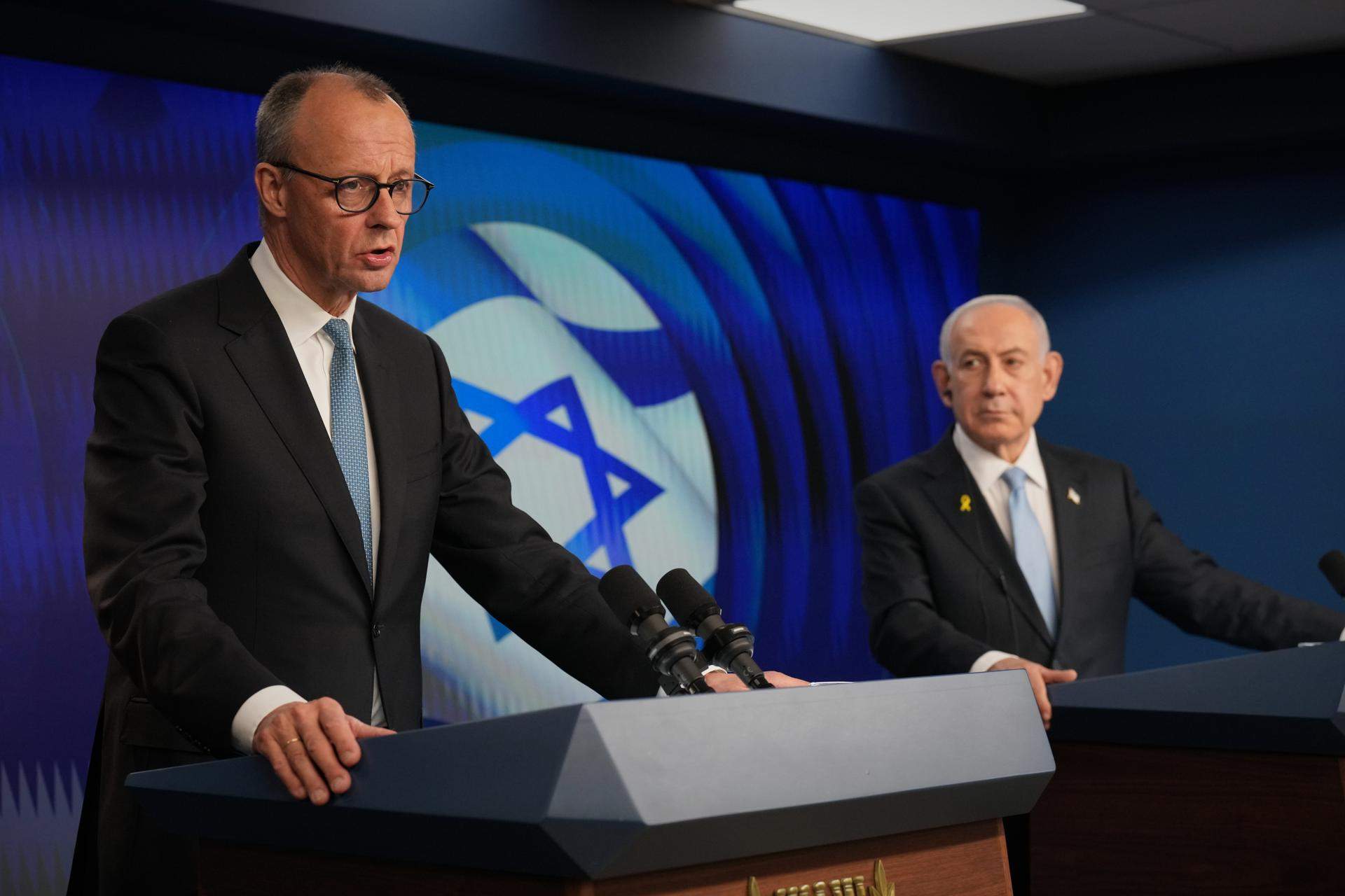 Friedrich Merz i Benjamin Netanyahu / EFE