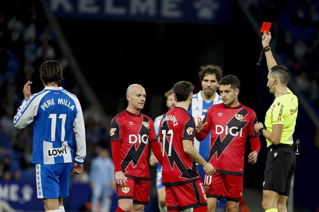 Unai López expulsat Espanyol Rayo / Foto: EFE Unai López expulsat Espanyol Rayo / Foto: EFE