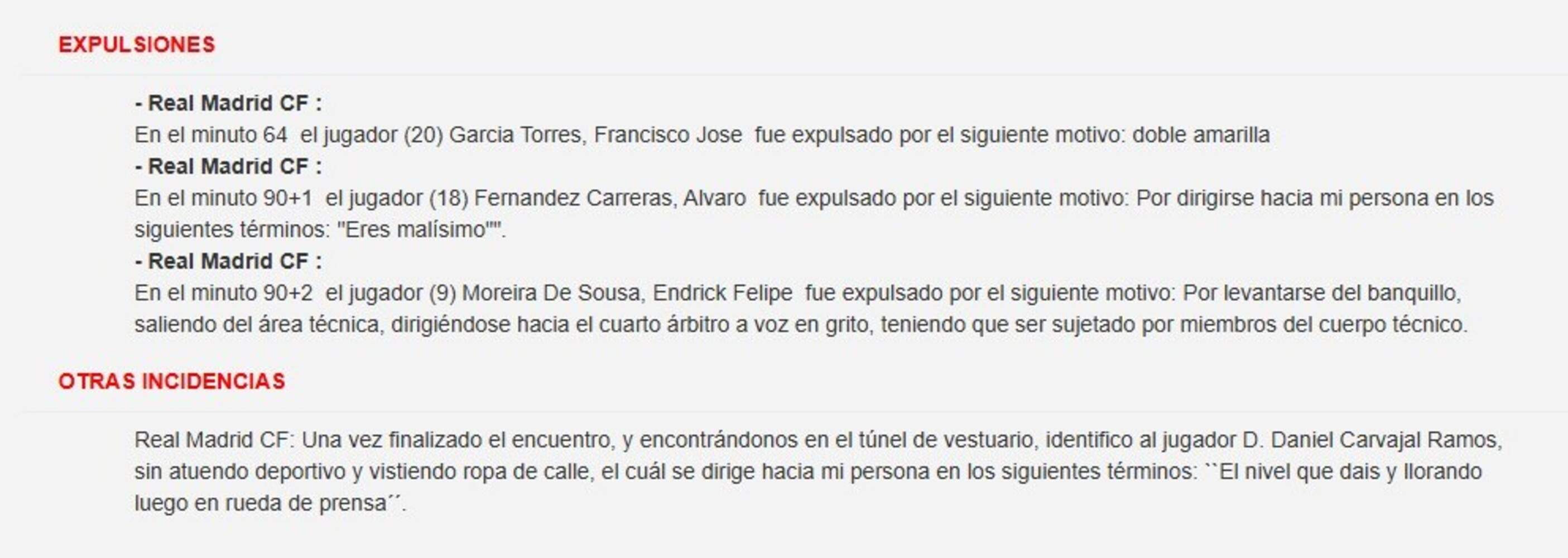 Acta Reial Madrid - Celta / Foto: RFEF Acta Reial Madrid - Celta / Foto: RFEF