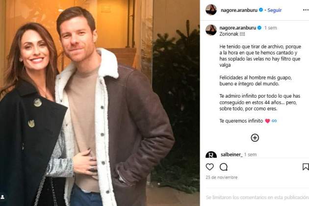 Xabi Alonso y Nagore Aramburu Instagram