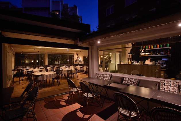 Pati interior del restaurant Casa Telmo Foto Cedida