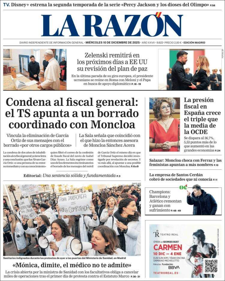 La Razon, 10 desembre 2025