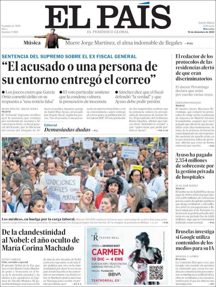 El Pais, 10 desembre 2025