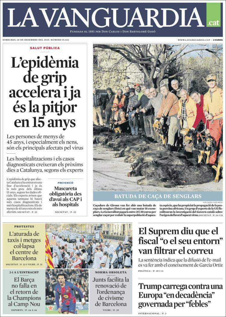 La Vanguardia, 10 desembre 2025