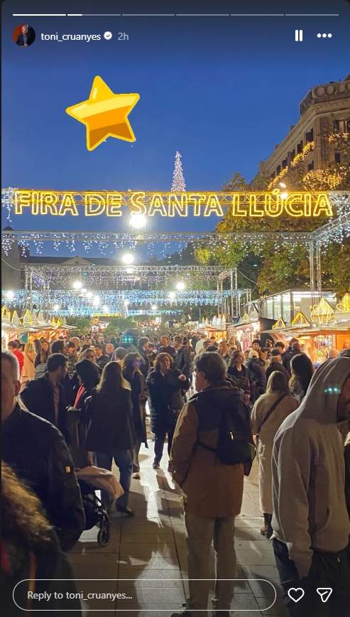 Toni Cruanyes en la Feria de Santa Lucía Instagram Toni Cruanyes en la Feria de Santa Lucía Instagram