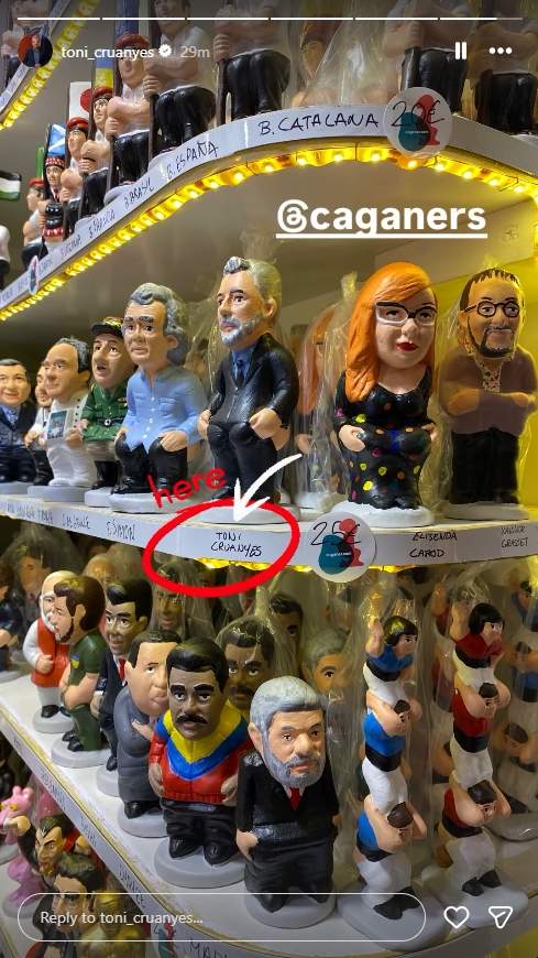 Toni Cruanyes encuentra su caganer Instagram Toni Cruanyes encuentra su caganer Instagram