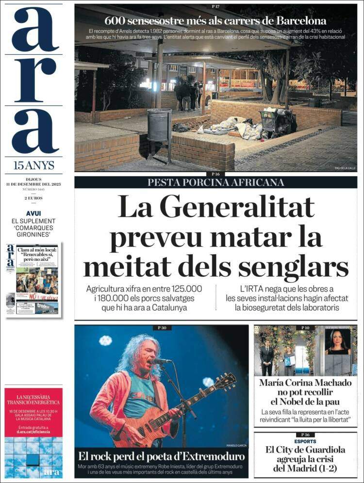 Ara, 11 desembre 2025