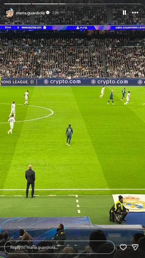 Maria Guardiola en el Santiago Bernabéu Instagram Maria Guardiola en el Santiago Bernabéu Instagram