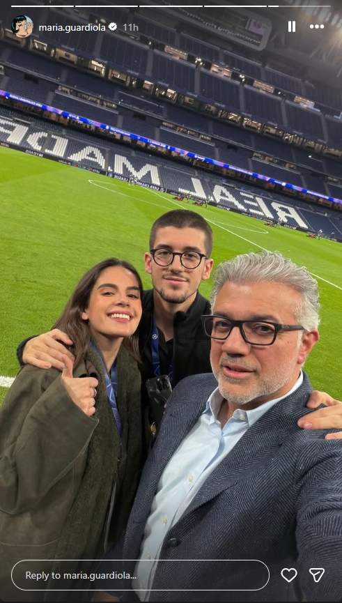 Maria i Màrius Guardiola al Santiago Bernabeu / Instagram Maria i Màrius Guardiola al Santiago Bernabeu / Instagram