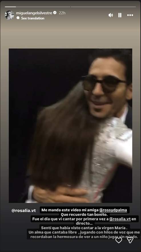 Miguel Angel Silvestre recorda el primer dia que va conèixer a Rosalía Instagram Miguel Angel Silvestre recorda el primer dia que va conèixer a Rosalía Instagram