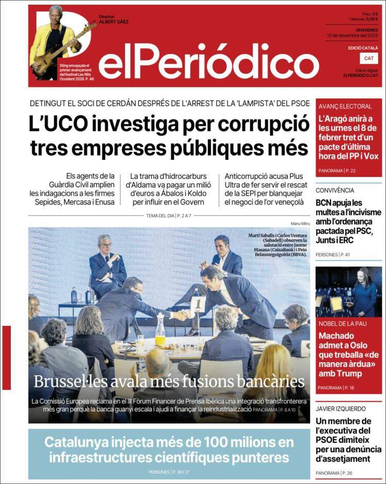 El Periodico, 12 desembre 2025 El Periodico, 12 desembre 2025