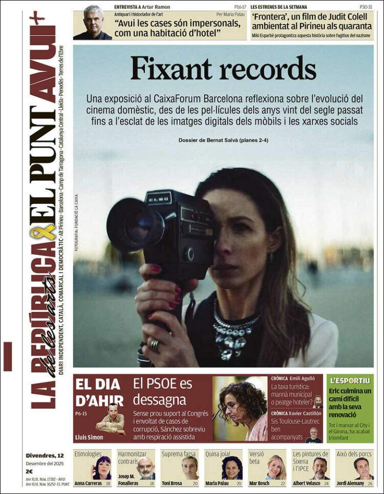 El Punt Avui, 12 desembre 2025 El Punt Avui, 12 desembre 2025