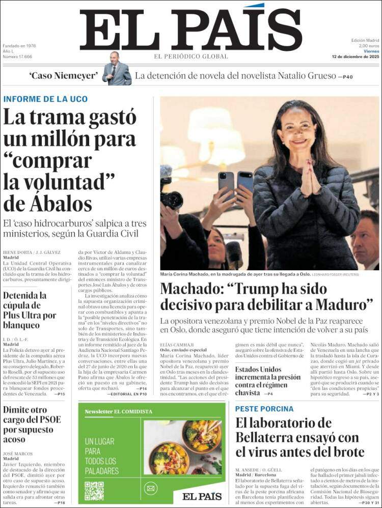 El Pais, 12 desembre 2025 El Pais, 12 desembre 2025