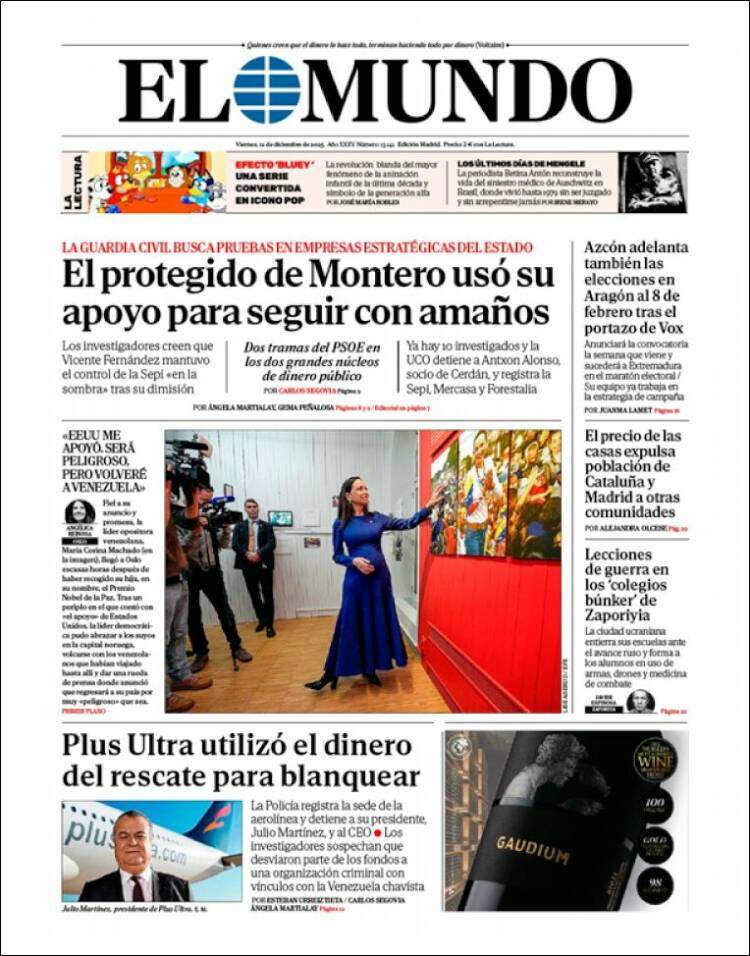 El Mundo, 12 desembre 2025 El Mundo, 12 desembre 2025