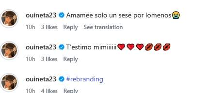 Los comentarios de Ouineta Instagram Los comentarios de Ouineta Instagram