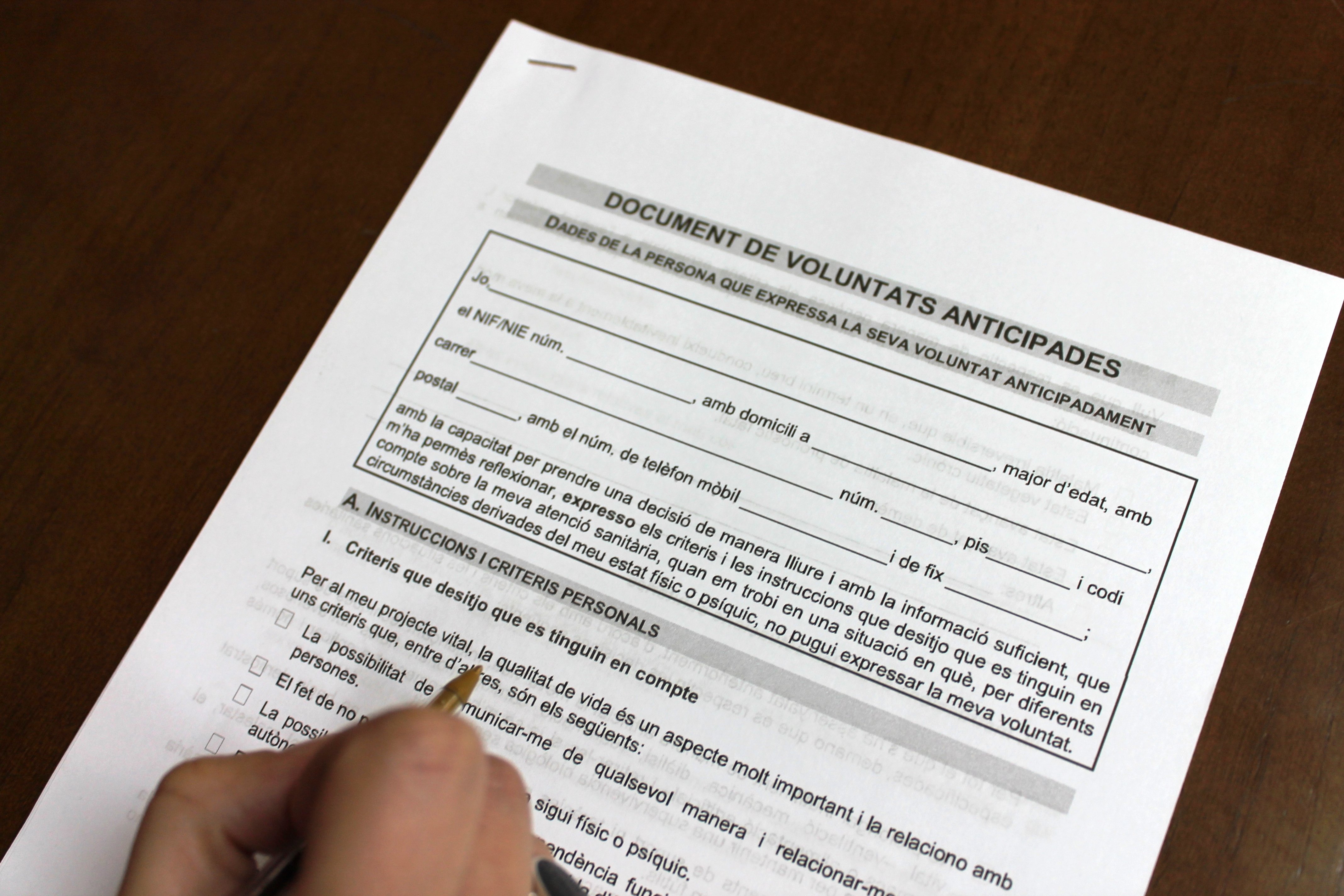 Catalunya registra cada hora més d’un document de voluntats anticipades