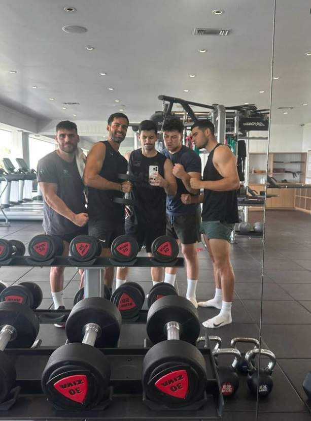 Alcaraz, en el gimnasio con los amigos IG Alcaraz, en el gimnasio con los amigos IG