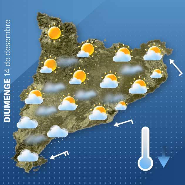 Mapa Catalunya diumenge 13-12 Mapa Catalunya diumenge 13-12