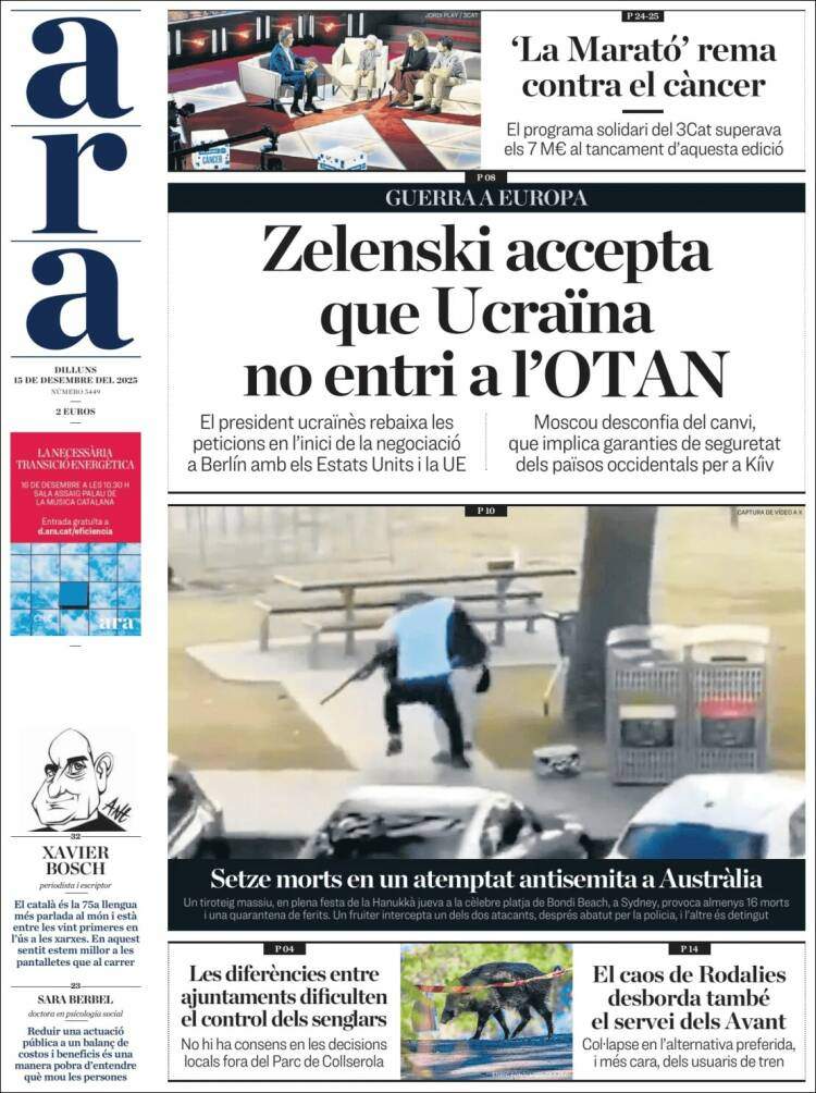 Ara, 15 desembre 2025 Ara, 15 desembre 2025