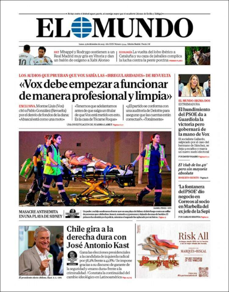 El Mundo, 15 desembre 2025 El Mundo, 15 desembre 2025