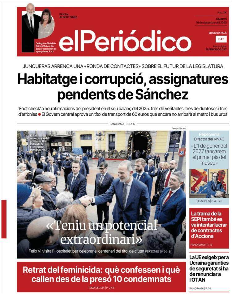 El Periodico, 16 desembre 2025 El Periodico, 16 desembre 2025