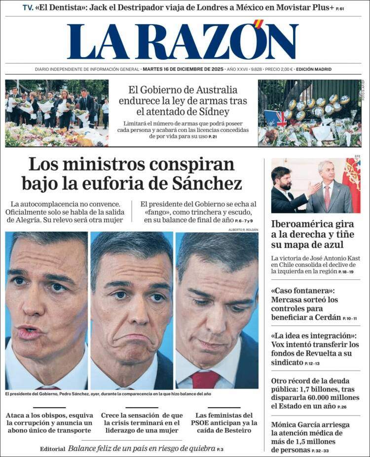 La Razon, 16 desembre 2025 La Razon, 16 desembre 2025