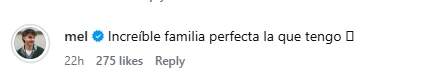 El comentario de Mel Instagram El comentario de Mel Instagram