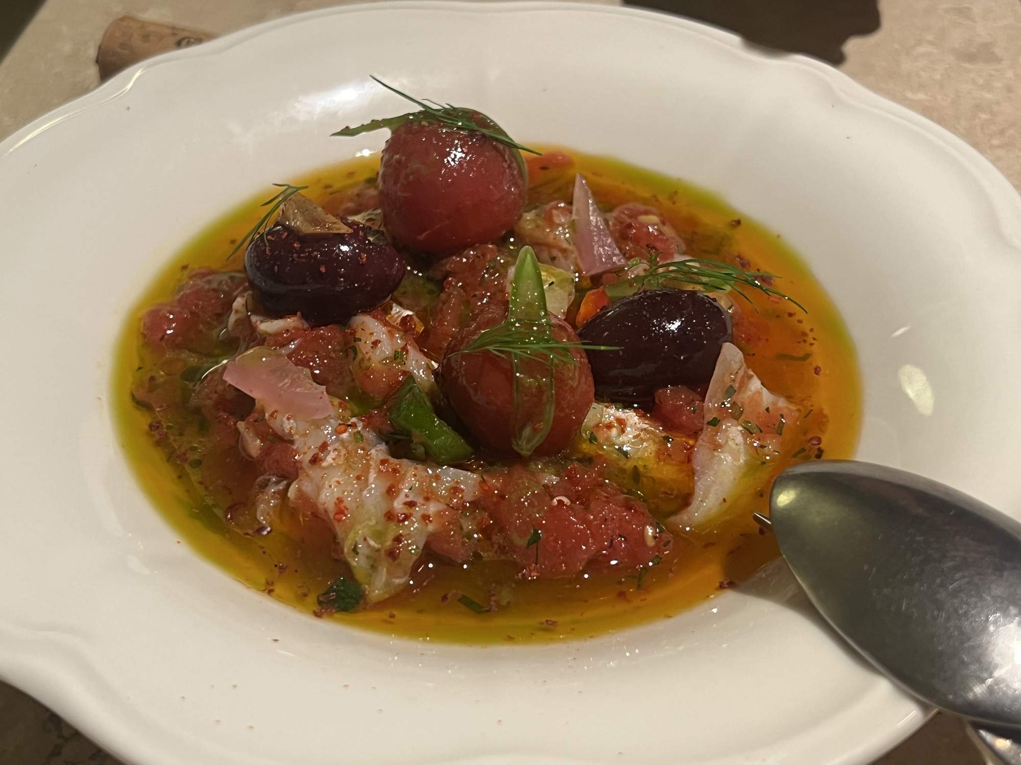 Esqueixada de bacallà, cepa cop de puny, mongeta verda i jalapeño   Arraval   Molinero Trias, R