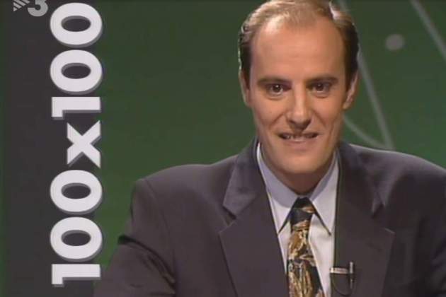 Pere Escobar en el '100x100 futbol' TV3 Pere Escobar en el '100x100 futbol' TV3