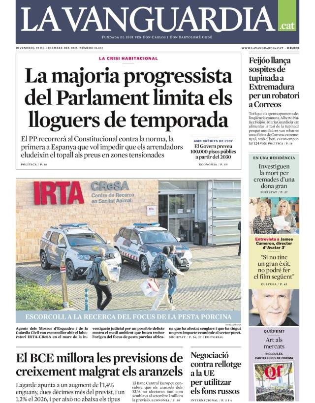 La Vanguardia, 19 desembre 2025