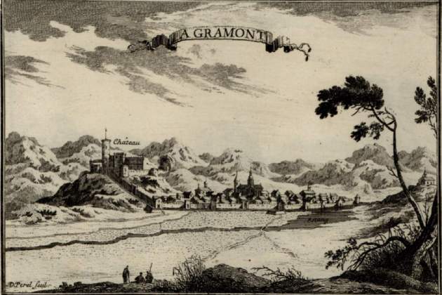 Representació d'Agramunt (segle XVII) Foto Institut Cartografic de Catalunya