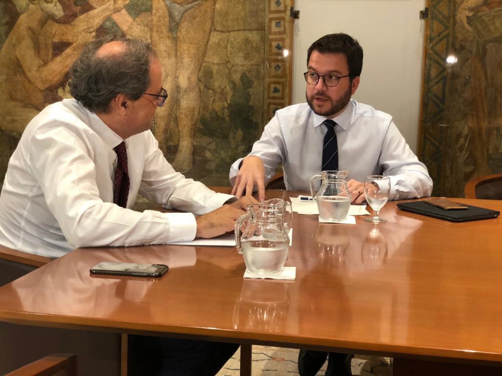 Torra i Aragonès afirmen que l'Estat va fer "guerra bruta econòmica contra l'1-O"